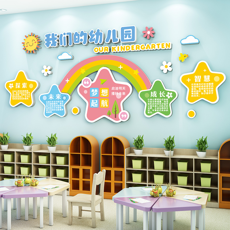 打造溫馨啟航站 融合幼兒園辦園理念的早教文化墻與托管服務環境創設
